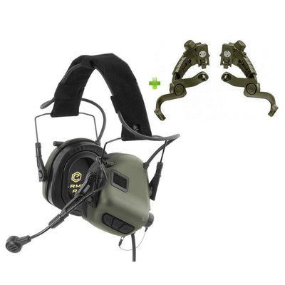 Навушники з гарнітурою  Earmor M32X Mark 4 MilPro + 2 кріплення (військова версія)
