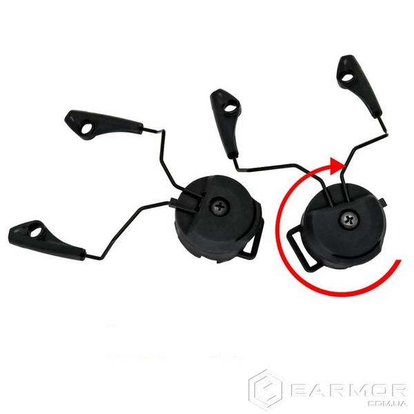Кріплення адаптер на шолом каску для навушників Howard Impact Sport / Bolt, Impact Pro, Earmor