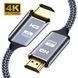 Кабель шнур 2м HDMI - HDMI 4К 60Hz HDR 3D High Speed Aluminum Neylon cord