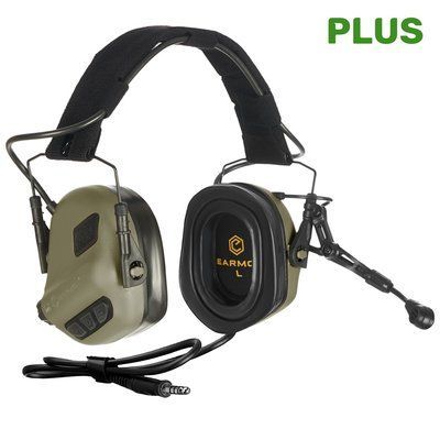 Активные наушники с гарнитурой для рации Opsmen Earmor M32 PLUS Олива