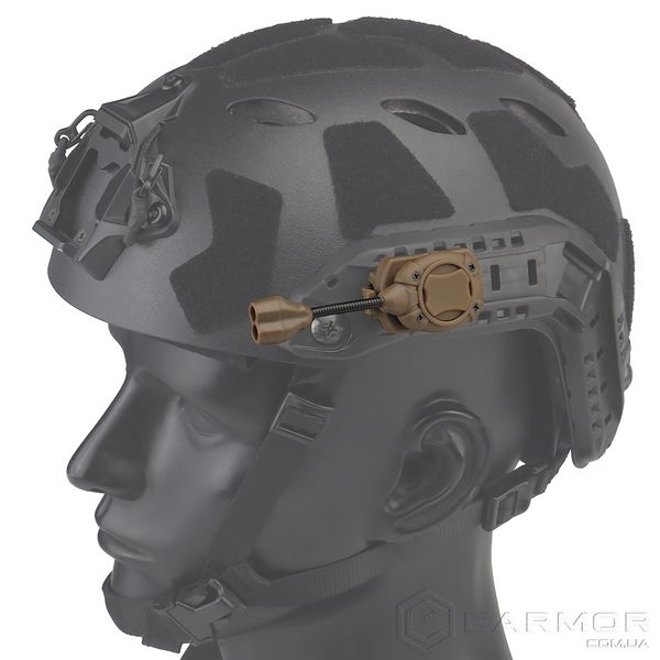 Ліхтарик тактичний на шолом каску для військових (Біле + ІЧ світло), LT-10 Coyote