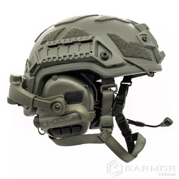 Навушники для стрільби Earmor M32 PLUS + кріплення Чебурашки Earmor M16 на шолом