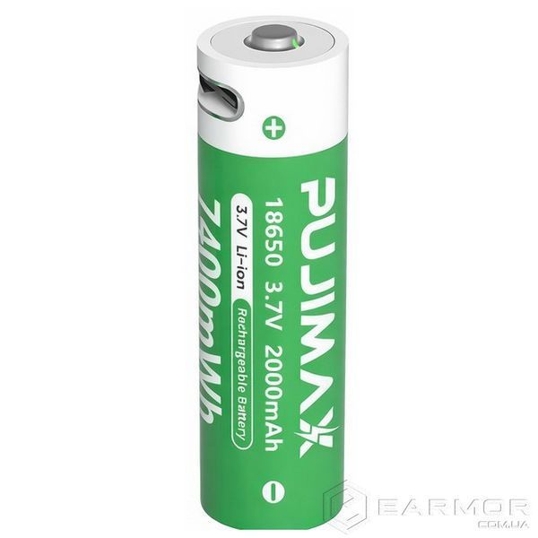 Акумулятори 18650 з USB TYPE-C Pujimax 7400mWh 3.7V (2 шт + кабель + кейс)