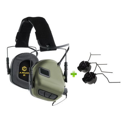 Активні навушники Earmor M31 Mark 3 MilPro + кріплення на каску шолом