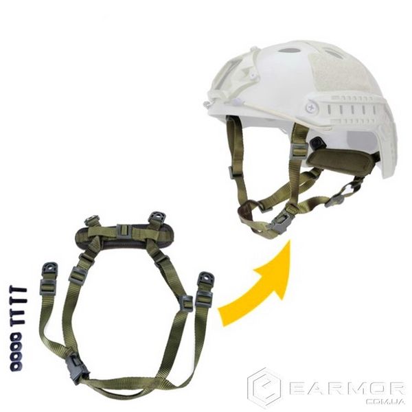 Подвесная система для тактического шлема Фаст FAST (Standard Ver), Зеленый
