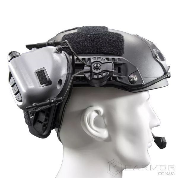 Активні навушники з гарнітурою Earmor M32 PLUS Coyote + кріплення на шолом Earmor M11