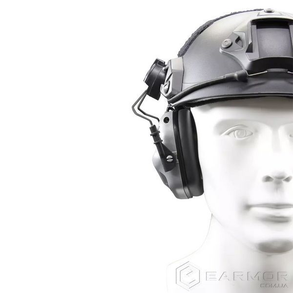 Активні навушники з гарнітурою Earmor M32 PLUS Coyote + кріплення на шолом Earmor M11