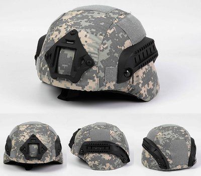 Чехол кавер на шлем каску ACH MICH 2000 с ушами, Pixel Light Grey (ACU)