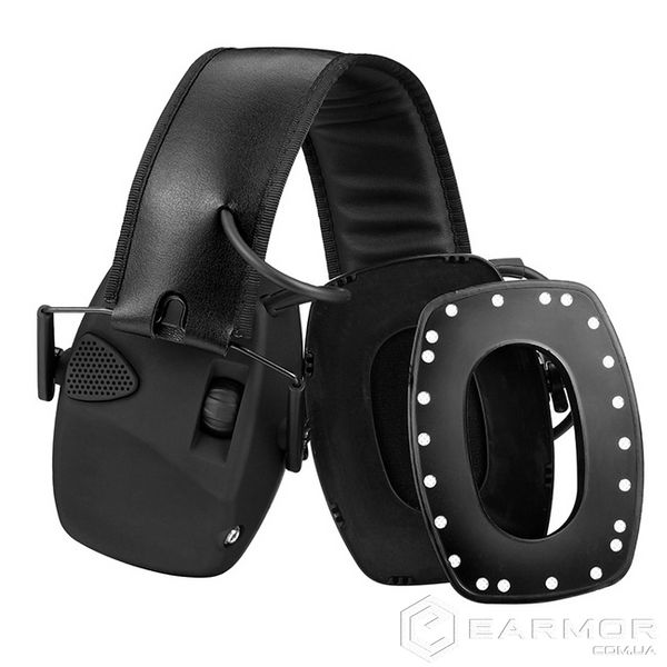 Активні стрілецькі навушники для військових Tactical Sport Black