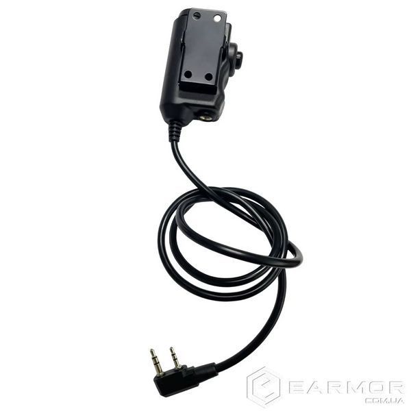 Тангента Кнопка PTT Earmor M51 для раций Kenwood/Baofeng на Earmor M32/M32H, Peltor, Sordin