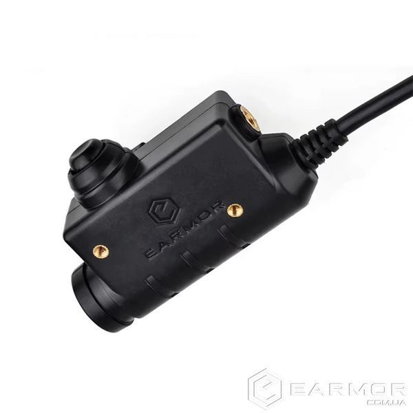 Тангента Кнопка PTT Earmor M51 для раций Kenwood/Baofeng на Earmor M32/M32H, Peltor, Sordin