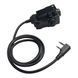 Тангента Кнопка PTT Earmor M51 для раций Kenwood/Baofeng на Earmor M32/M32H, Peltor, Sordin