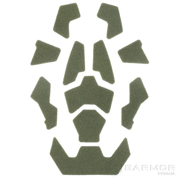 Velcro панели липучки на шлем каску (11 шт), Зеленый