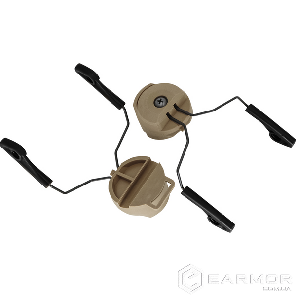 Адаптер кріплення на шолом для навушників Howard Impact Sport, Earmor M31/M32, Койот