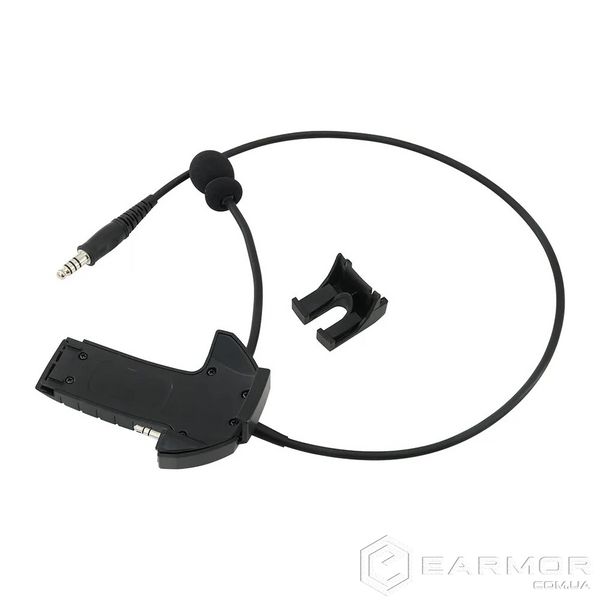 Адаптер микрофон для Walker's Razor к рации + PTT для Kenwood/Baofeng 2 pin (Black)
