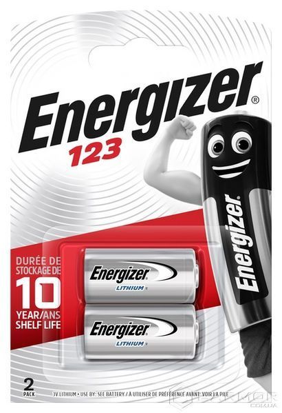 Батарейка Energizer CR123A (CR123, 123A, 123) Lithium, 1 шт.