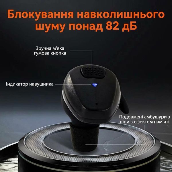 Активні Беруші з Bluetooth Yhkema PRO Earbuds Black навушники для стрільби