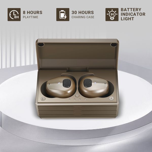 Активні Беруші з Блютуз Yhkema PRO Earbuds Койот навушники для стрільби