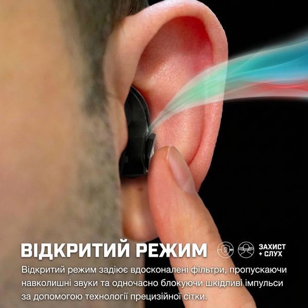 Беруші активні для стрільби AXIL X30i Black (2 види вкладишів)
