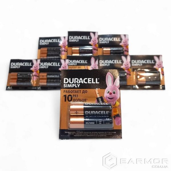 Батарейки пальчиковые Duracell AA (2 шт.)