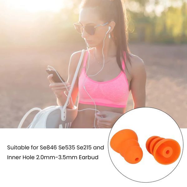Запасні змінні вкладиші Silenta для берушів Earmor M20/M20T/M20T Pro, 3M Peltor, Shure - Orange M
