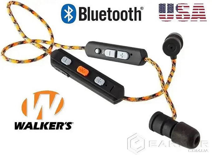 Активні навушники беруші для стрільби з Bluetooth Walkers Ear Bud (NRR 30dB)