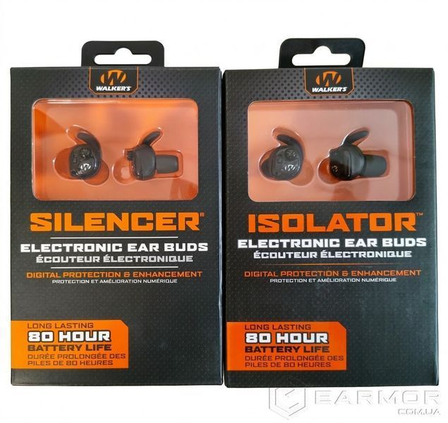 Активные беруши Walker's Silencer Isolator Волкерс + многоразовые вкладыши