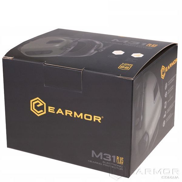 Наушники Активные на шлем каску Earmor M31H PLUS Green + оголовье