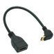 Кабель адаптер угловой Mini HDMI - HDMI (M/F) 1080P, 16 см (Down)