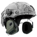 Наушники Активные на шлем каску Earmor M31H PLUS Green (Ver. 2024)