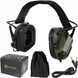 Наушники Активные на шлем каску Earmor M31H PLUS Green + оголовье