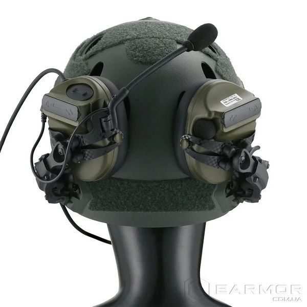Кріплення для навушників Peltor Comtac II/III/XPI, Sordin, RangeGuard по типу AXL Чебурашки, Green