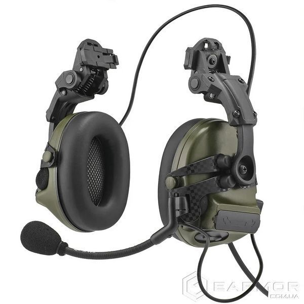 Кріплення для навушників Peltor Comtac II/III/XPI, Sordin, RangeGuard по типу AXL Чебурашки, Green