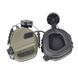Активні стрілецькі тактичні навушники Earmor M31H Green з кріпленням на каску шолом ТОР-Д, FAST, ACH MICH (рейки ARC)