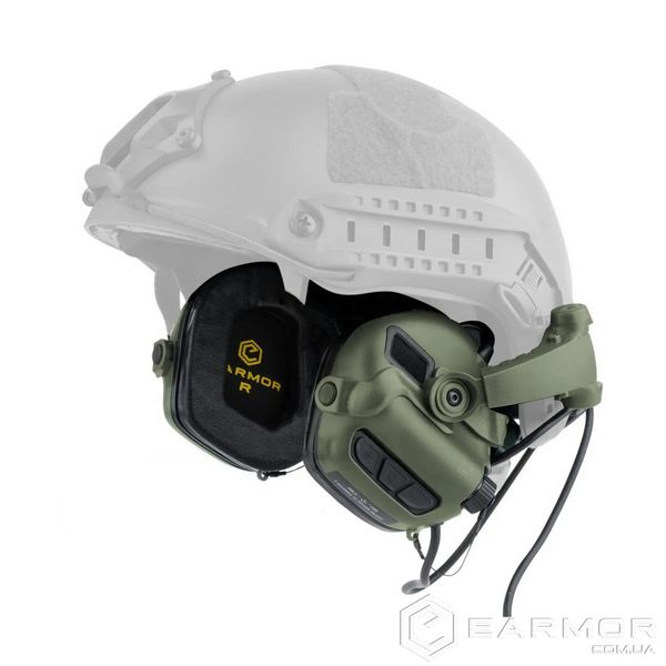 Кріплення Чебурашки на шолом для навушників Earmor M16C Green (оригинал)