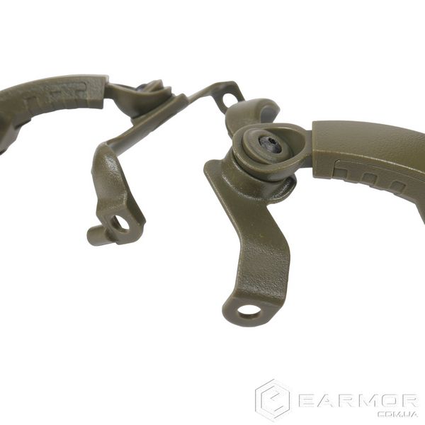 Кріплення Чебурашки на шолом для навушників Earmor M16C Green (оригинал)