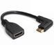 Кабель перехідник Mini HDMI Male - HDMI Female Full HD, 16 см (Left)