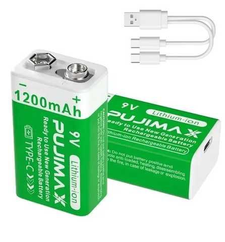 Купить Аккумуляторы Крона 6F22 с USB TYPE-C 9V Pujimax Li-Ion