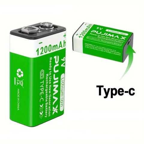 Купить Аккумуляторы Крона 6F22 с USB TYPE-C 9V Pujimax Li-Ion