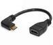 Кабель кутовий адаптер Mini HDMI - HDMI (M/F) Full HD, 16 см (Right)
