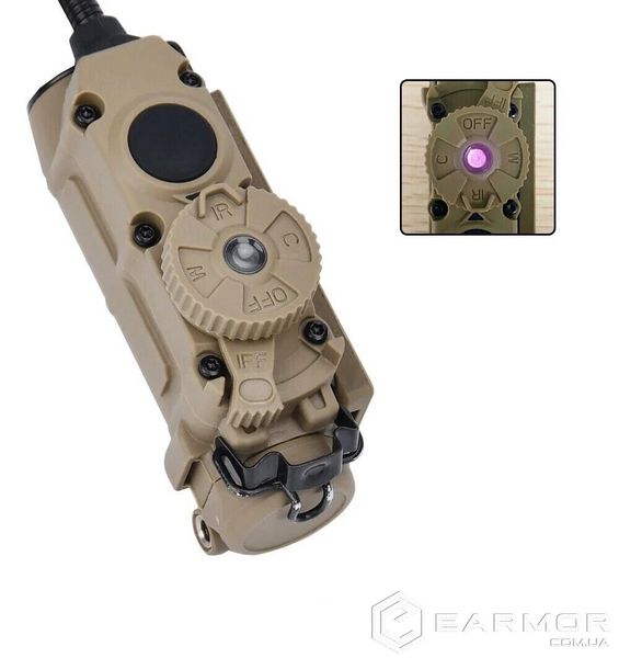 Ліхтар для військових універсальний на каску Sidewinder WADSN MPLS 5 LED + IFF-маяк, Койот