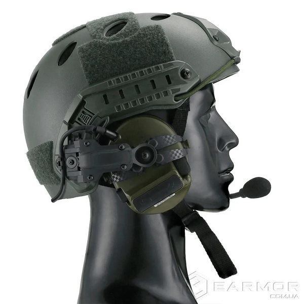 Кріплення Чебурашки по типу AXL для навушників Peltor Comtac II/III/XPI, Sordin, RangeGuard, Койот