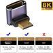 Перехідник кутовий Mini HDMI - HDMI (M/F) 8K LED Metal (C8K-04)