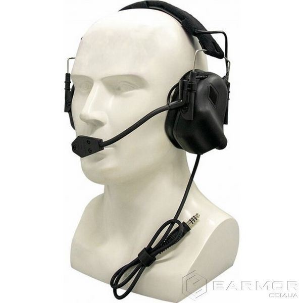 Наушники Активные для стрельбы с микрофоном гарнитурой Opsmen Earmor M32 Черный