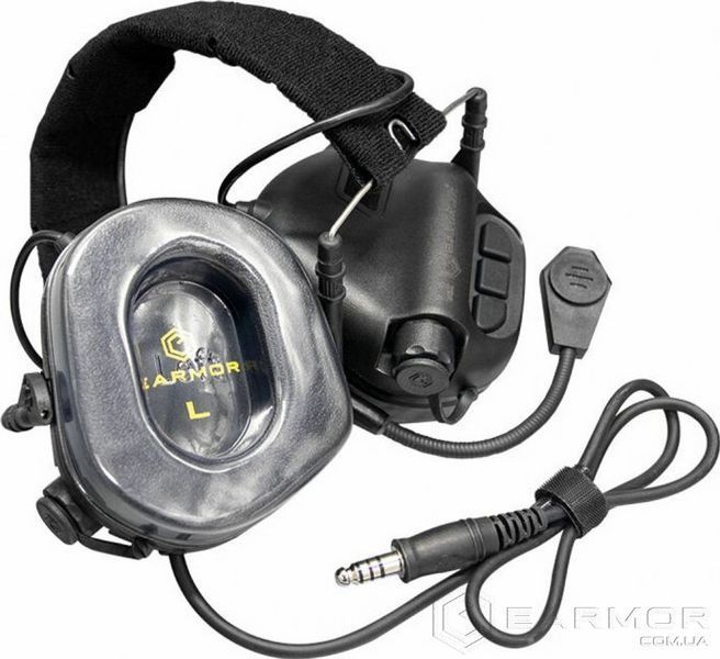 Наушники Активные для стрельбы с микрофоном гарнитурой Opsmen Earmor M32 Черный