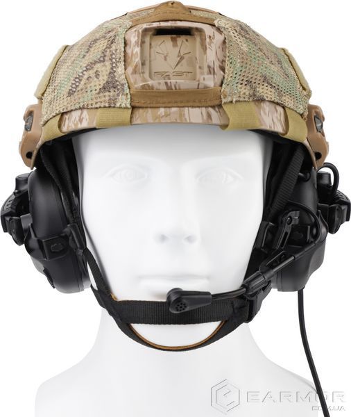 Кріплення чебурашки на шолом для навушників Earmor M16А Black (PLUS версії)